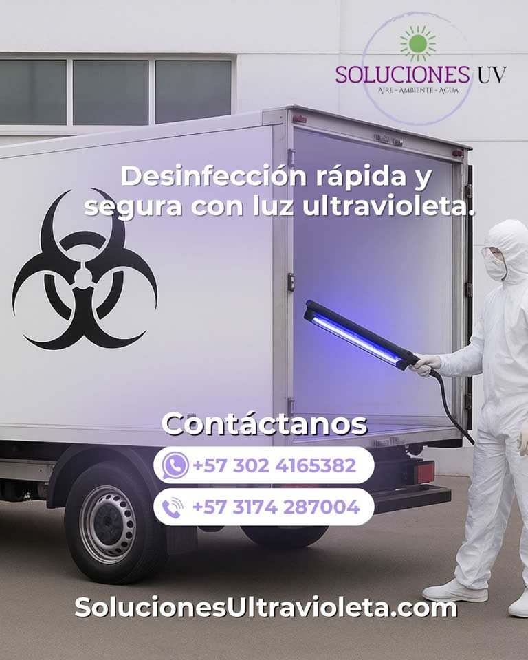 Lámparas UV Desechos Biológicos y Contaminados Vehículos Transporte