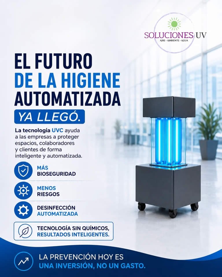 Desinfección automatizada con tecnología UVC